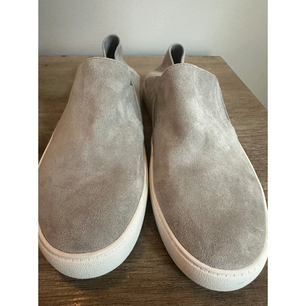Steve Madden Fayna Suede Slip On Sneakers Loafer Flat Gray Women Size 10, NWOT‎